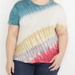 Maurice’s Plus Size 24/7 Flawless Tie Dye Boyfriend Crop Tee